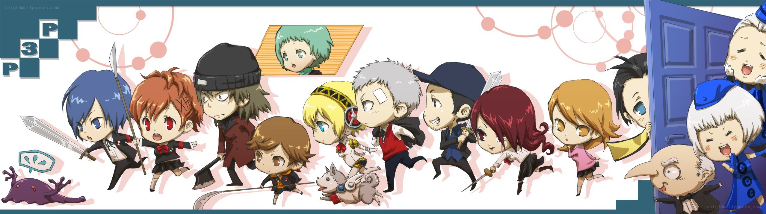 Chibi characters in action