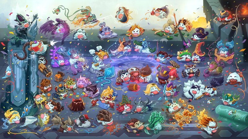 Chibi Characters in Battle — Purple