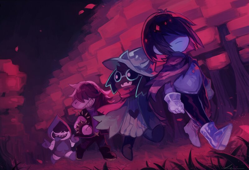 Chibi Characters in Cave