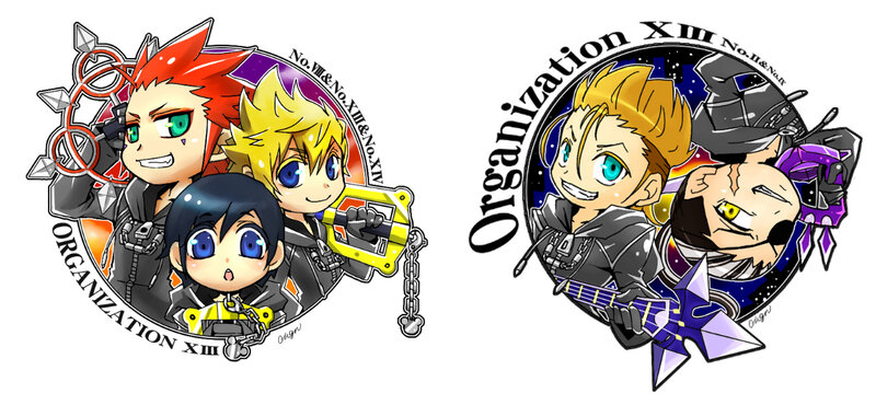 Chibi Characters in Circular Logo