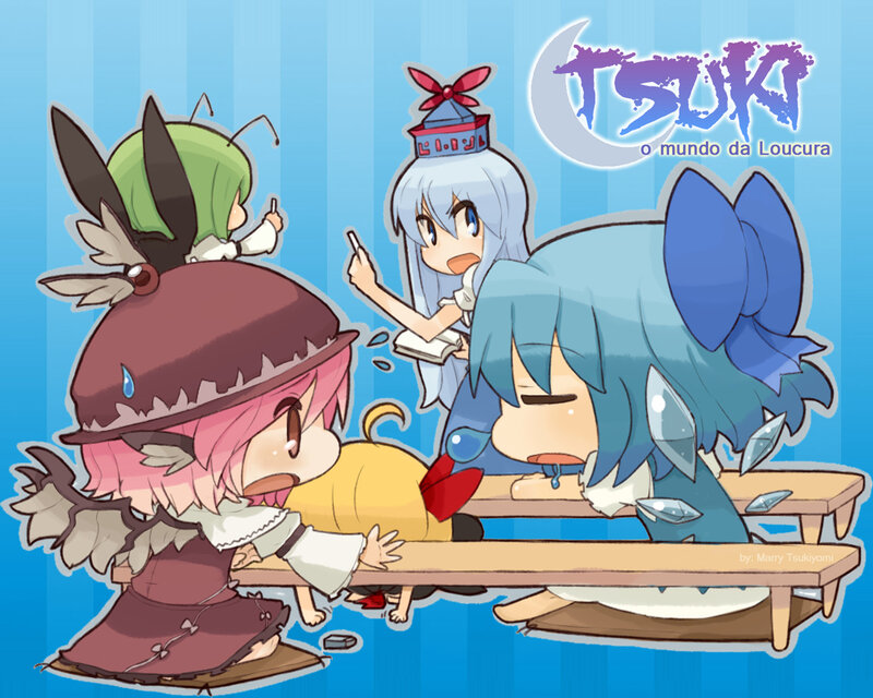 Chibi Characters in Classroom — Blue