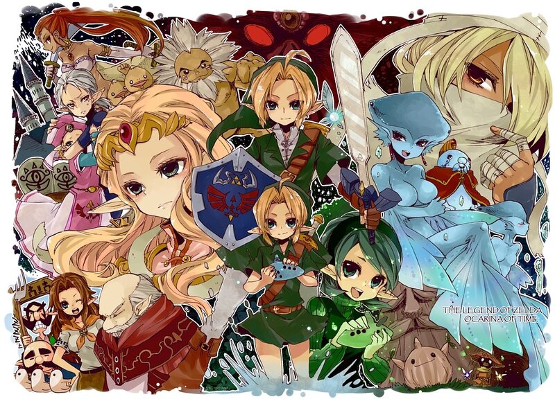 Chibi Characters in Collage