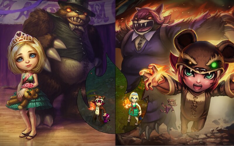 Chibi Characters in Costumes — Purple
