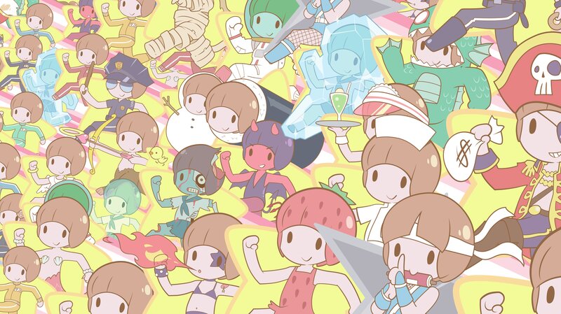 Chibi Characters in Costumes — Yellow