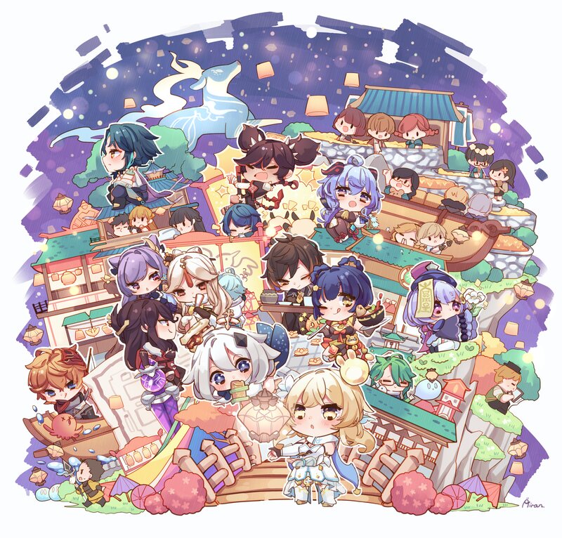 Chibi Characters in Festival