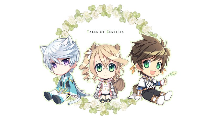 Chibi Characters in Flowers
