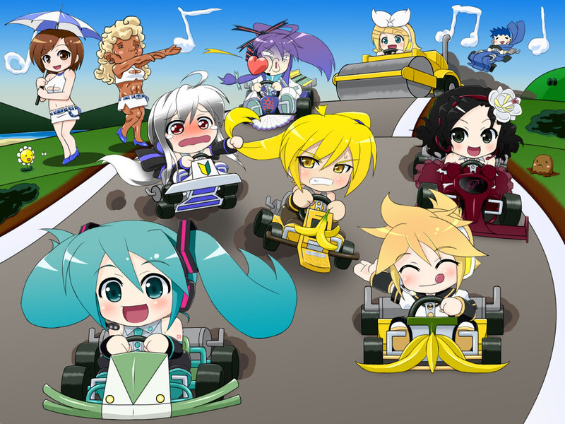 Chibi Characters in Go-karts