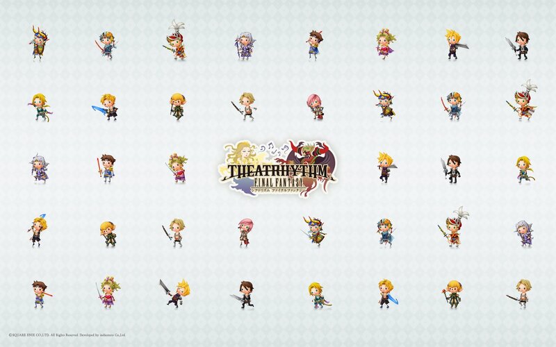 Chibi Characters in Grid — White