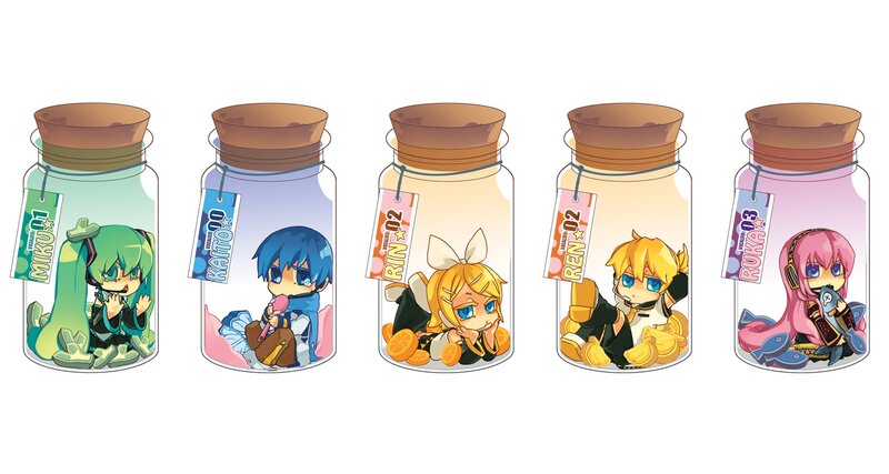 Chibi Characters in Jars