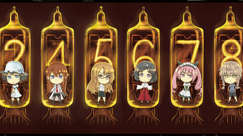 Chibi characters in Nixie tubes
