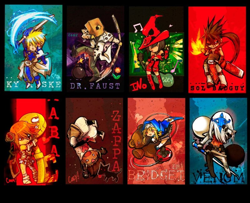 Chibi Characters in Panels — Red