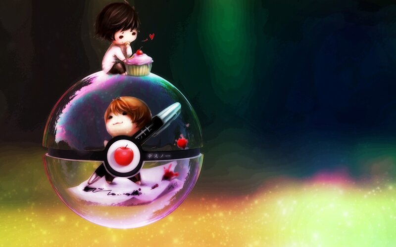 Chibi Characters in Pokeball