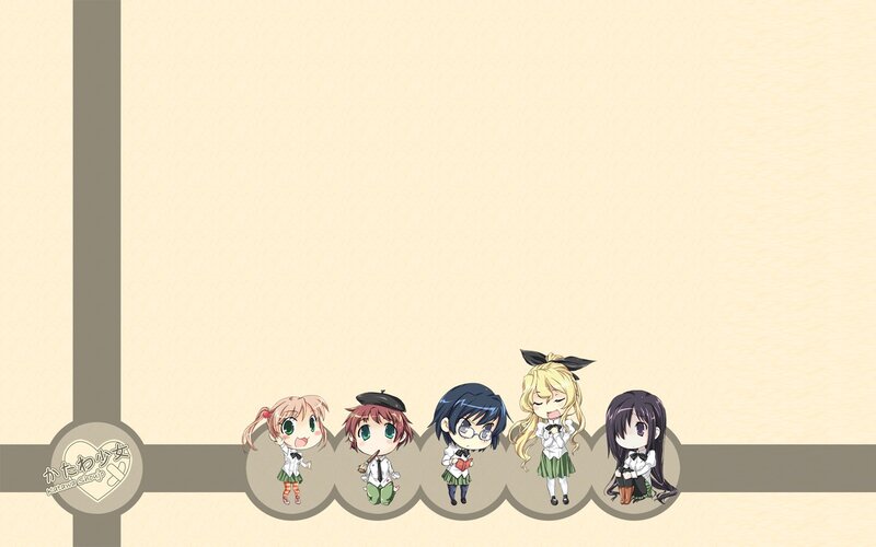 Chibi characters in school uniforms