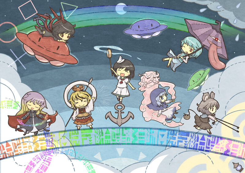 Chibi Characters in Space — Blue