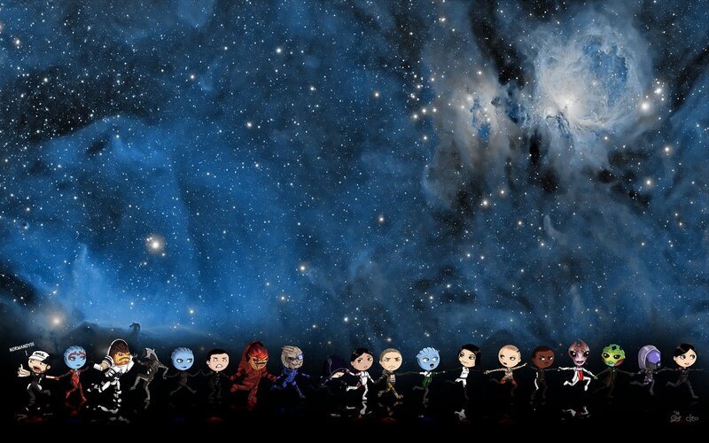 Chibi Characters in Space