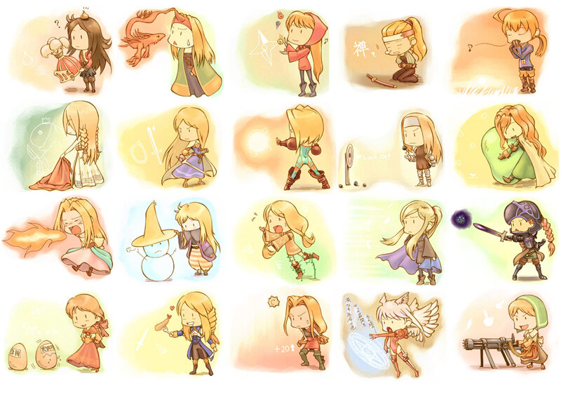 Chibi Characters in Various Poses