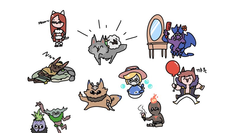 Chibi Characters in Various Scenes