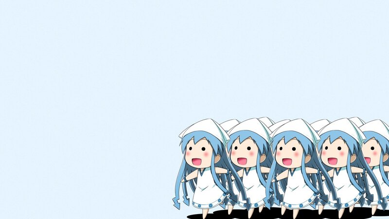 Chibi characters in white dresses