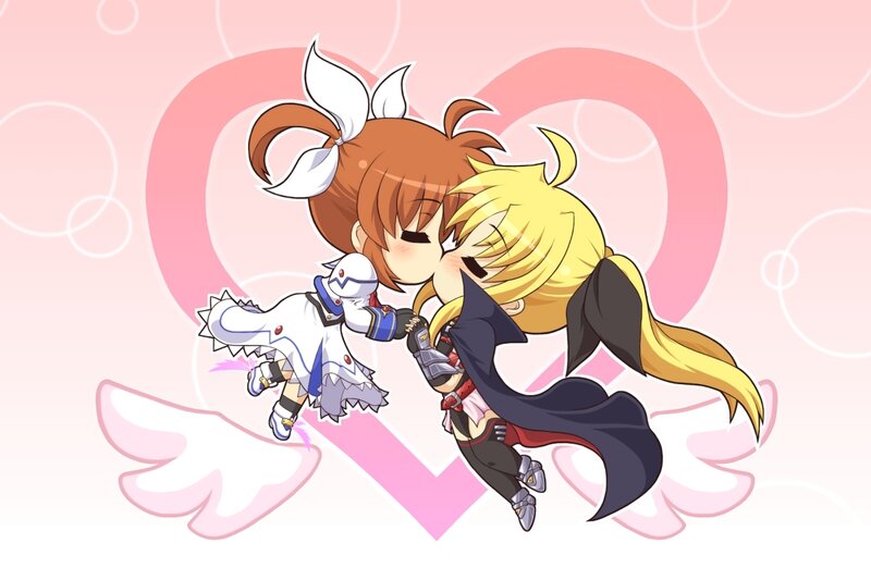 Chibi Characters Kissing