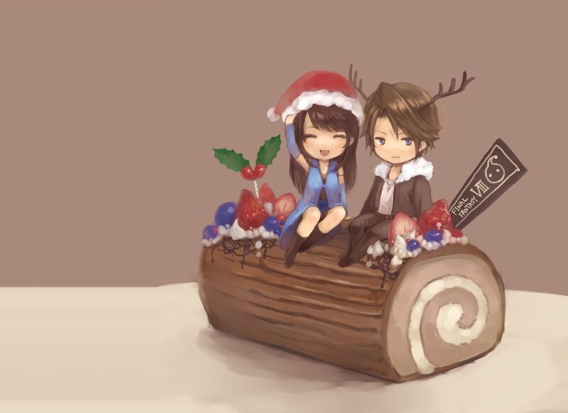 Chibi Characters on Cake — Brown