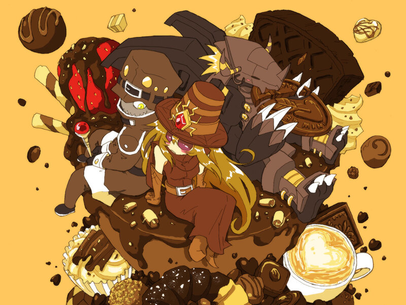 Chibi Characters on Dessert
