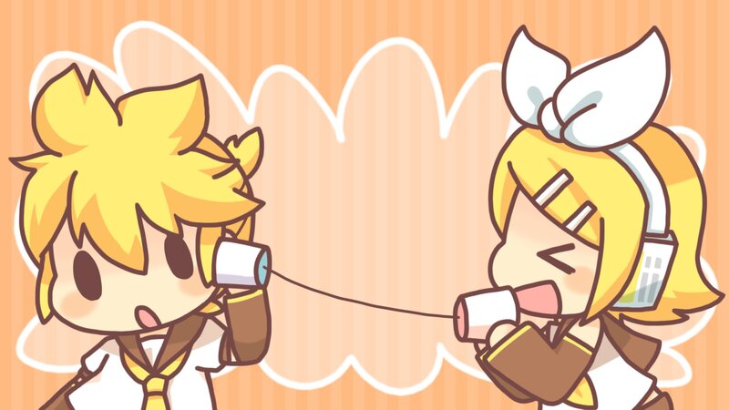 Chibi Characters on Phone