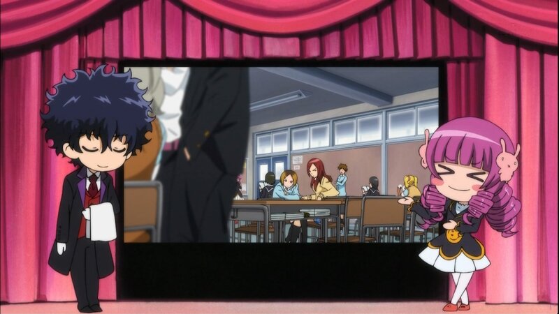 Chibi Characters on Stage — Pink, Playful