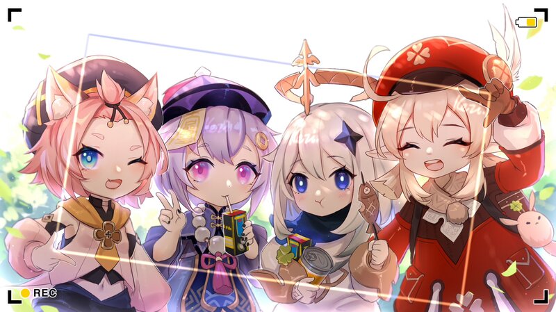 Chibi Characters Posing