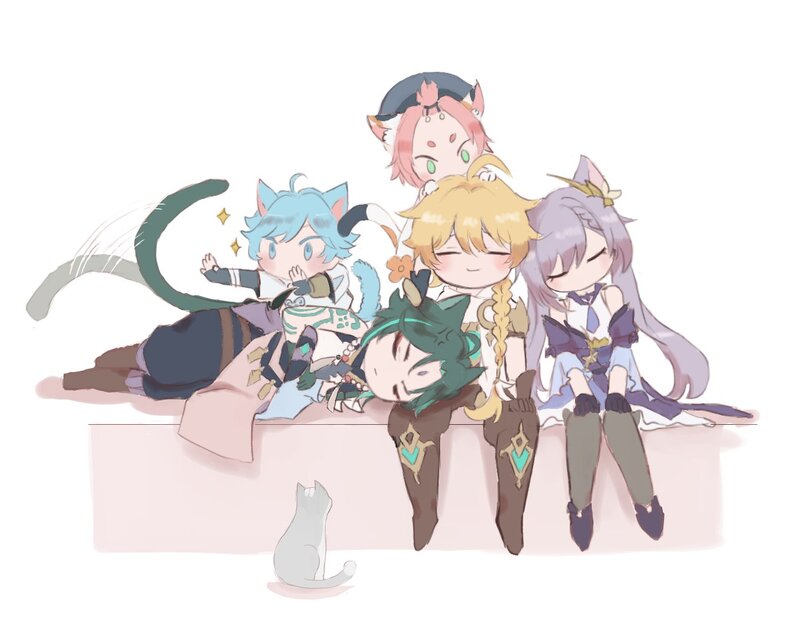 Chibi Characters Resting