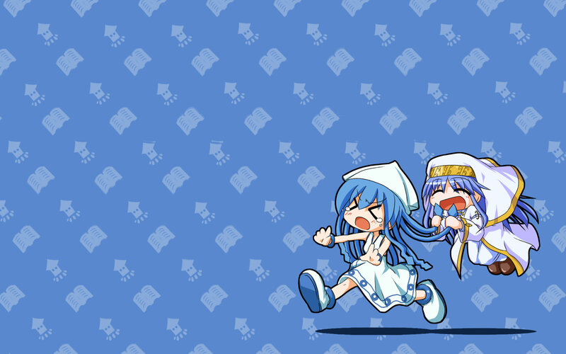 Chibi characters running