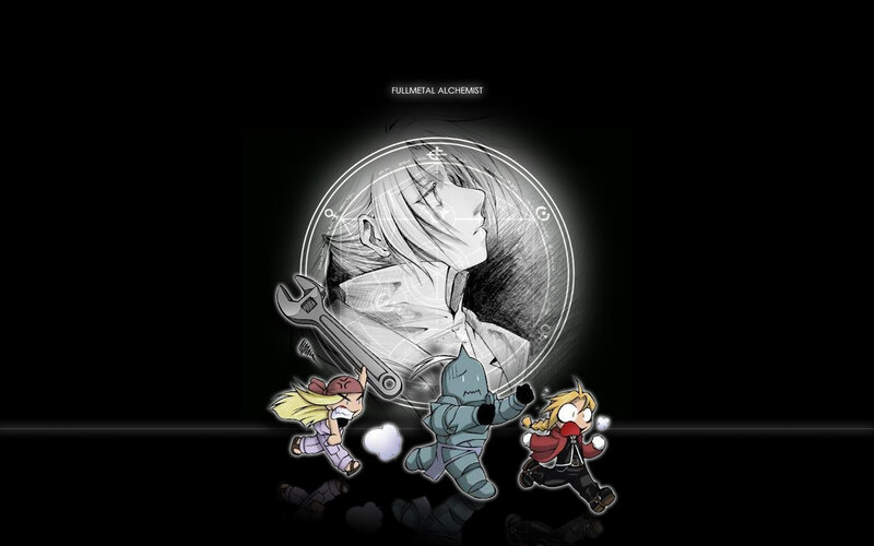 Chibi Characters Running — Black, Dramatic