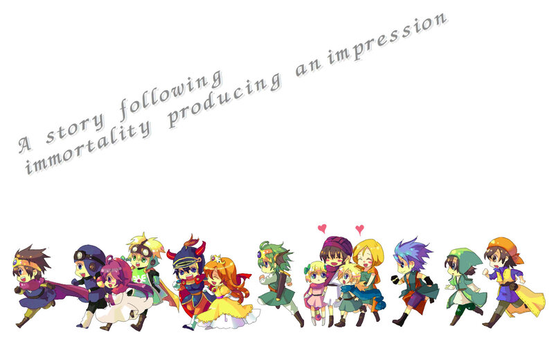 Chibi Characters Running — Green