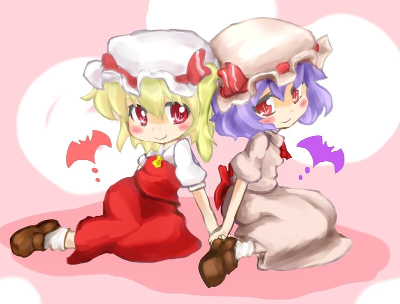 Chibi characters sitting together