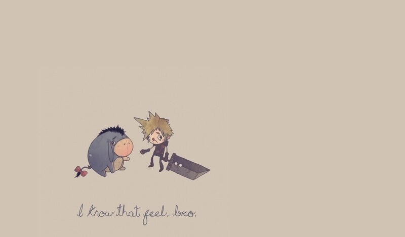 Chibi Characters Standing — Beige
