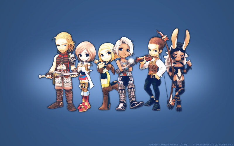 Chibi Characters Standing — Blue