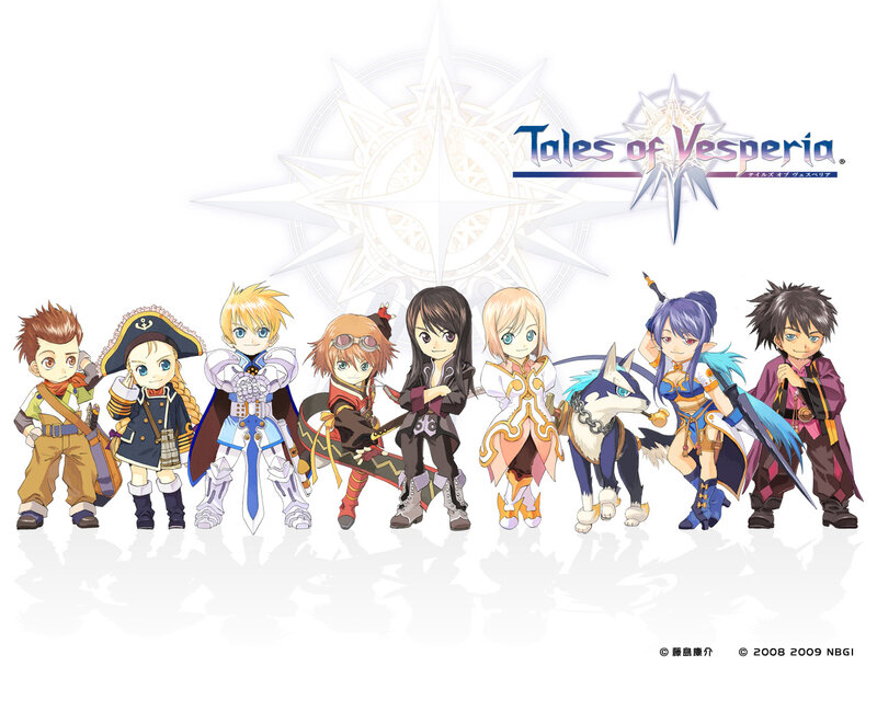 Chibi Characters Standing — White, Adventurous