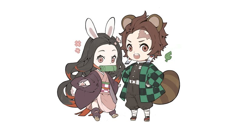 Chibi Characters with Animal Ears — Brown