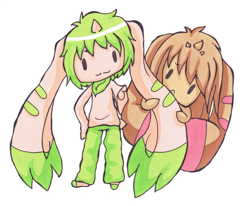 chibi characters with animal ears