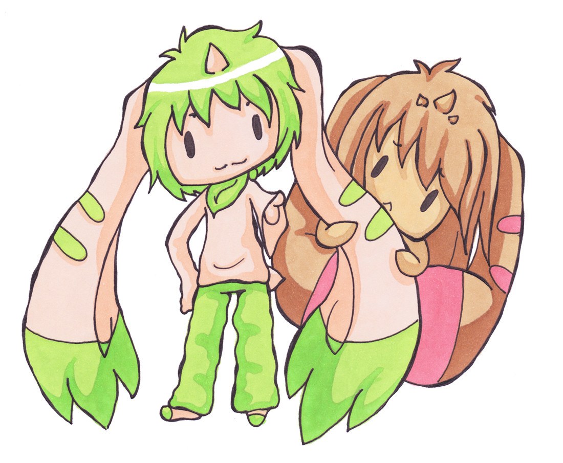 chibi characters with animal ears