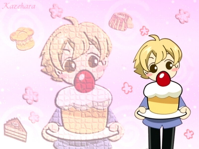 chibi characters with cakes
