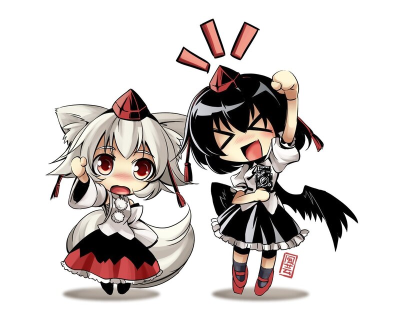 Chibi characters with camera