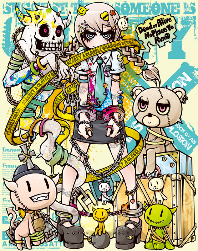 Chibi Characters with Chains — Yellow