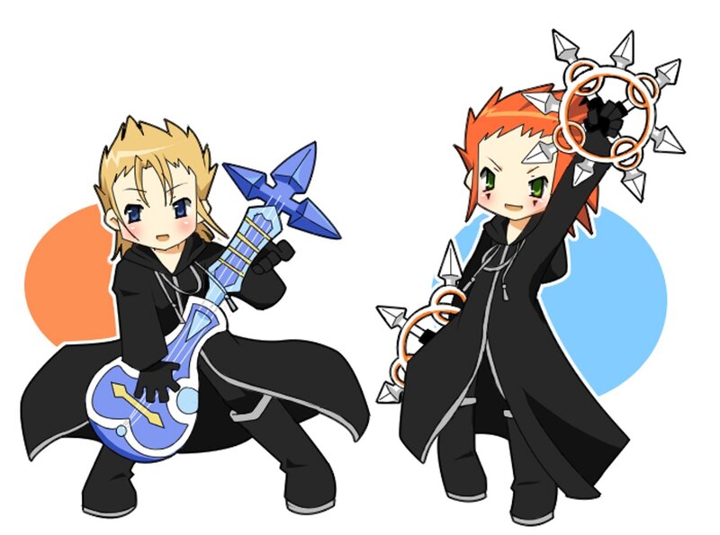 Chibi characters with keyblades