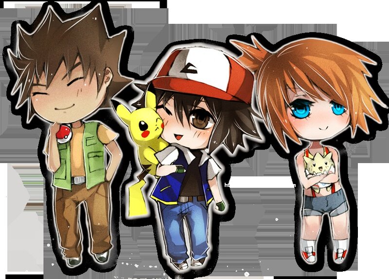 Chibi Characters with Pikachu