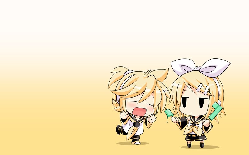 Chibi characters with popsicles