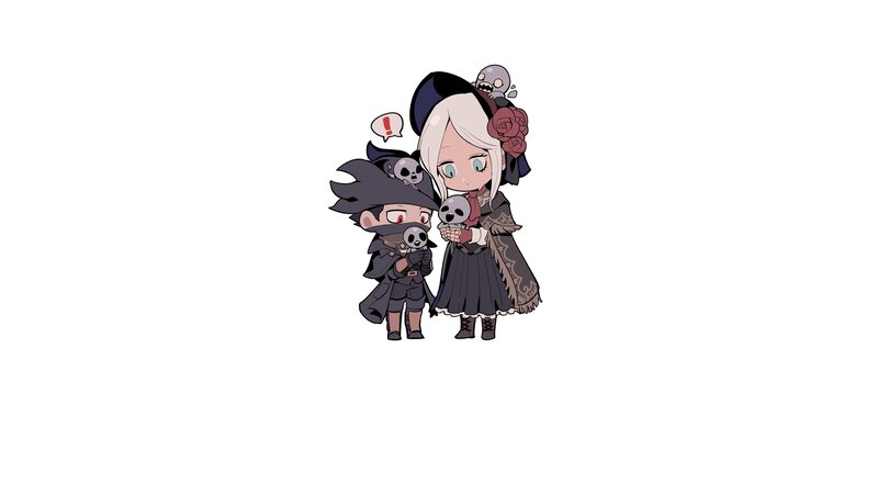 Chibi Characters with Skulls