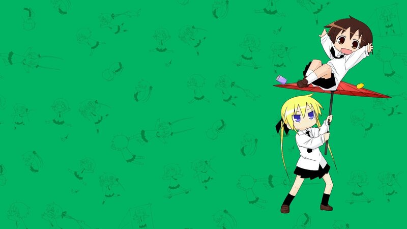 chibi characters with umbrella