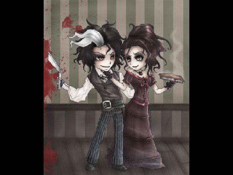 Chibi Couple with Knives