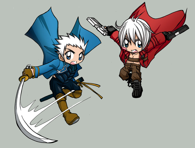 Chibi Dante and Vergil