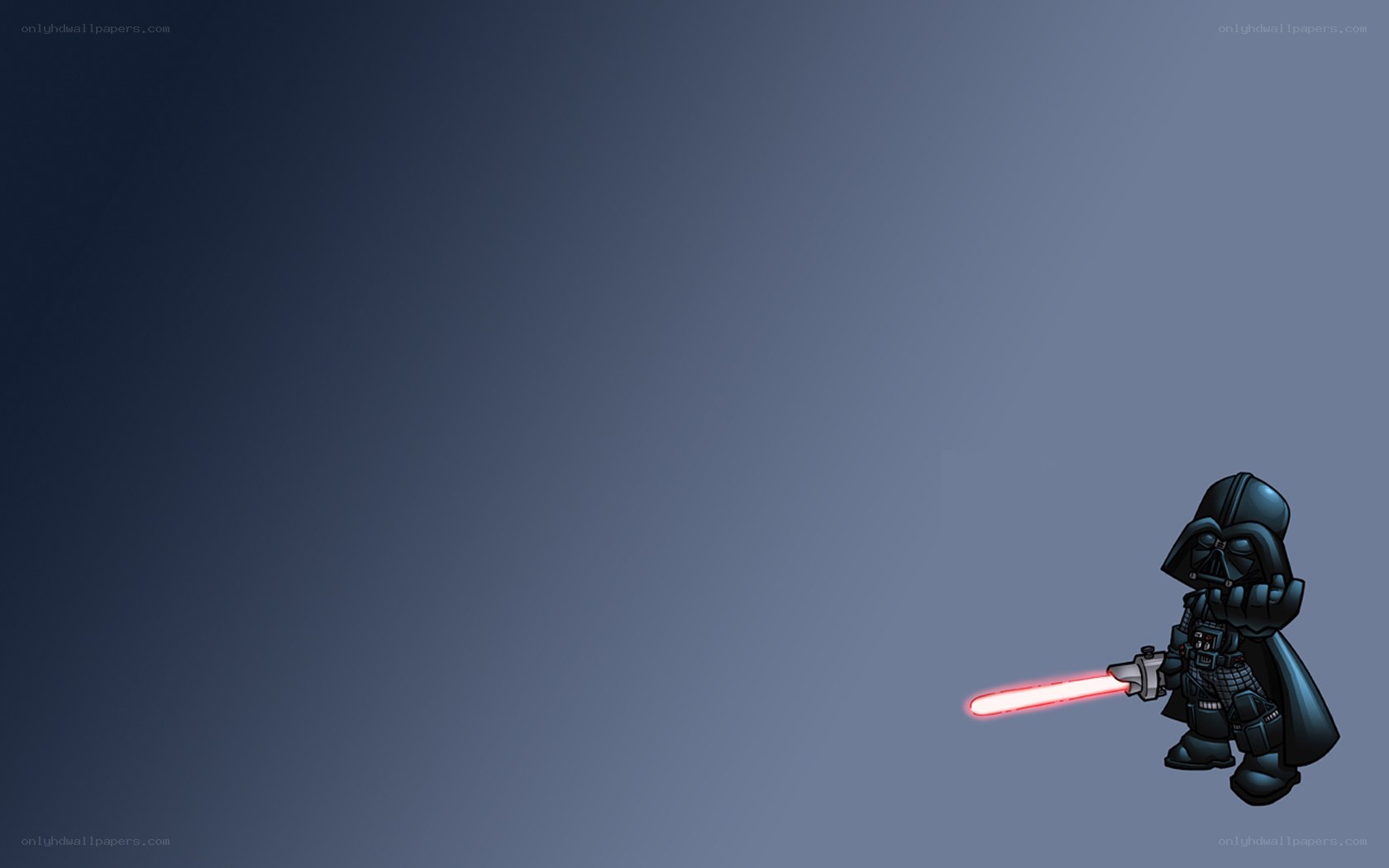 Chibi Darth Vader with lightsaber